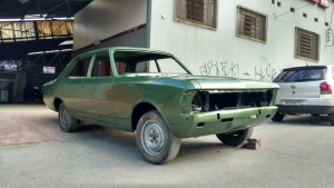 restauração do Opala 1970 Verde Oliva Metálico